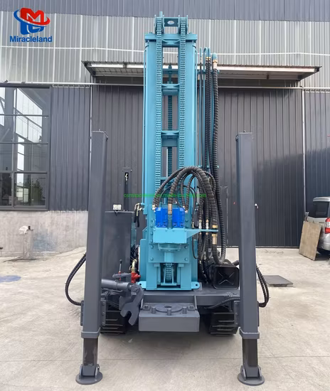 Macchina rotativa idraulica completa del pozzo trivellato della roccia di DTH del cingolo portatile di 180m/impianto di perforazione di perforazione del pozzo d'acqua del martello pneumatico da vendere